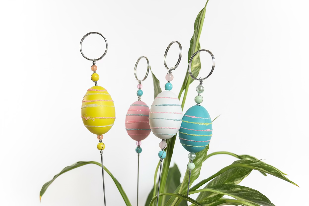 Pastel Egg Plant Jewelry Stakes