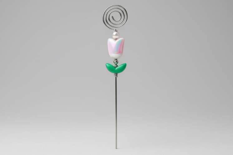 Iridescent Tulip Plant Jewelry Stake