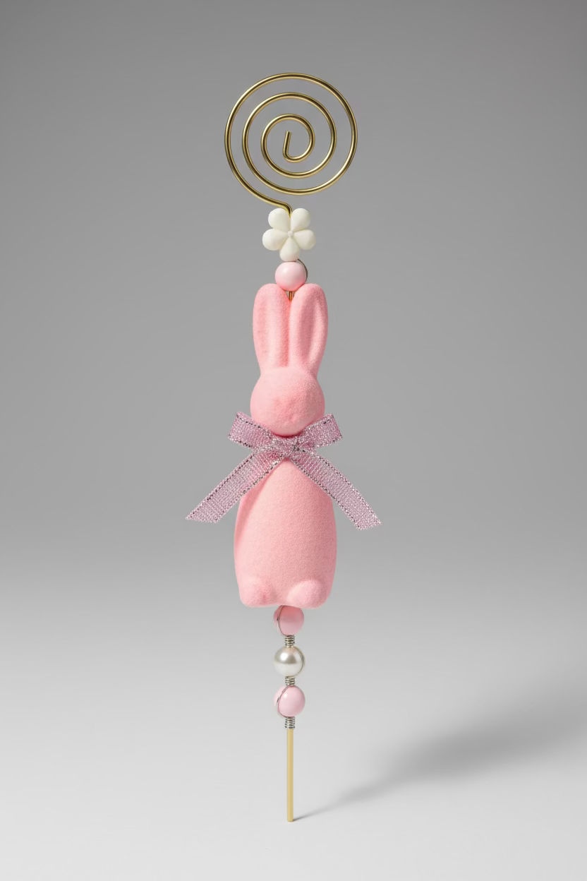 Glitter Stripe Egg Plant Jewelry Gold Stake