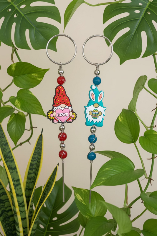 Seasonal Gnome & Bunny Plant Stake Set