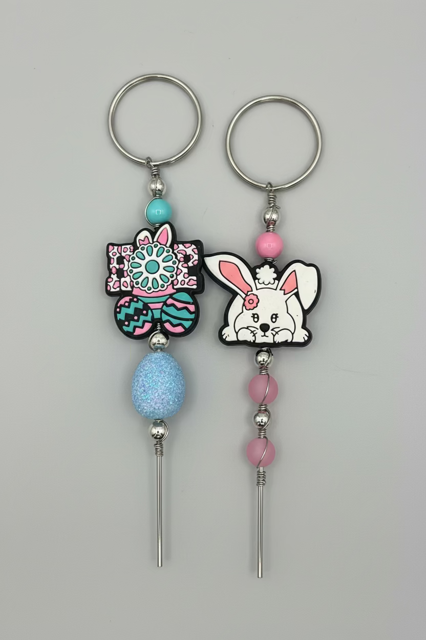 Pastel Bunny Plant Stake Set
