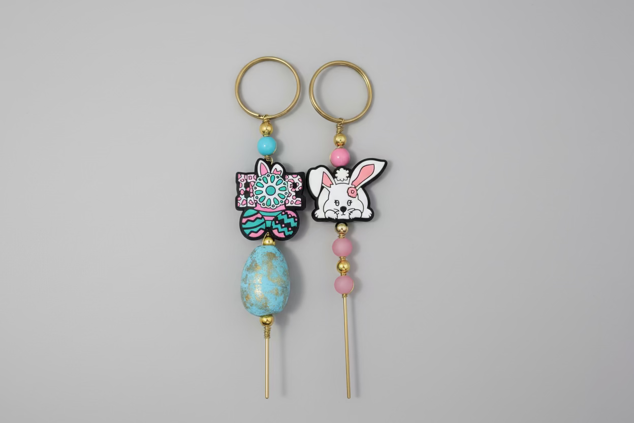 Pastel Bunny Plant Stake Set