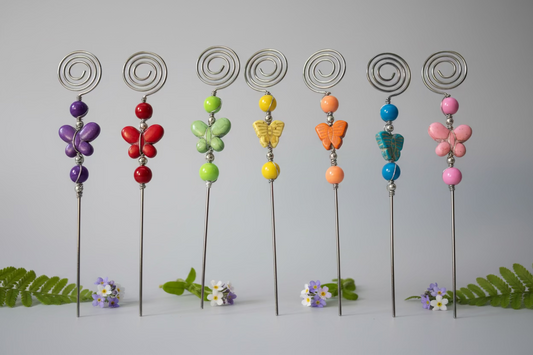 Butterfly Spiral Plant Stake