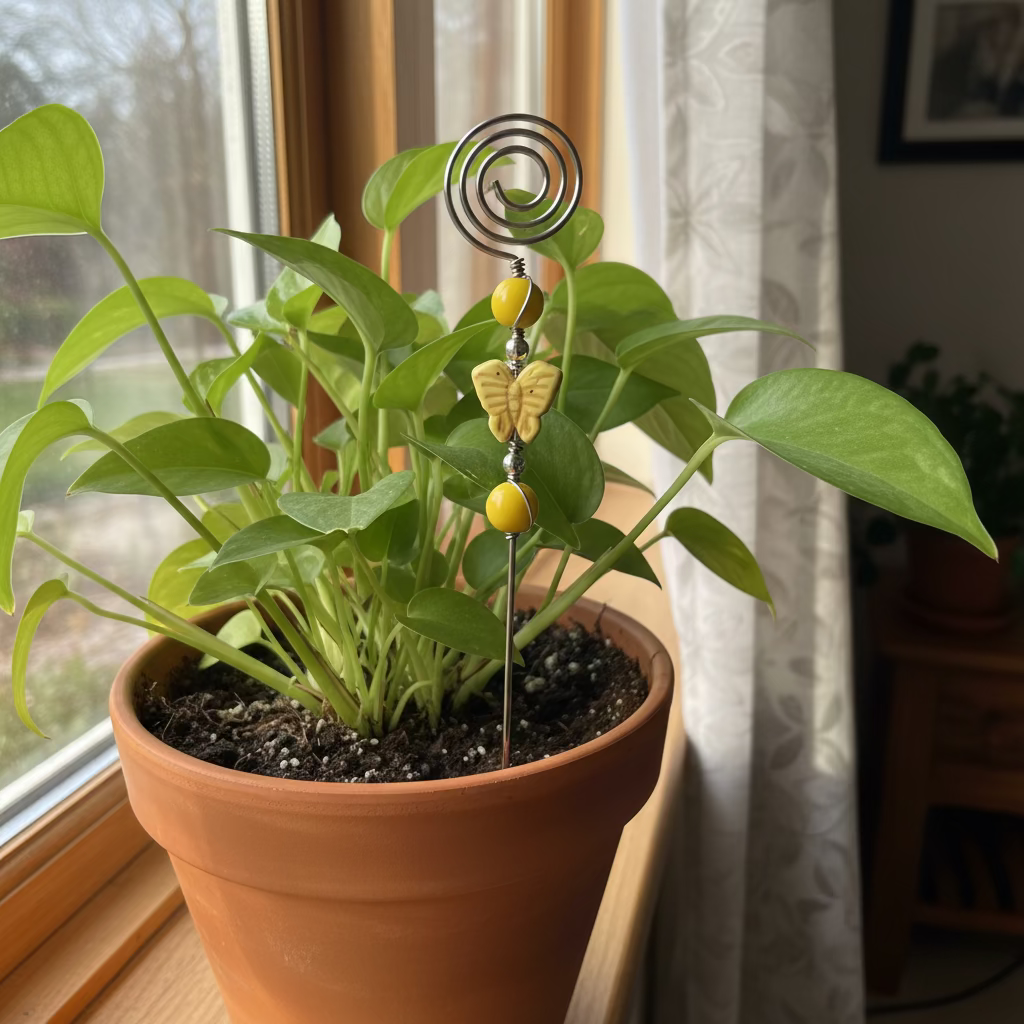 Butterfly Spiral Plant Stake