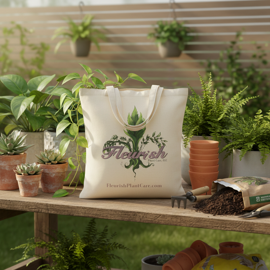 Fleurish Plant Care Canvas Tote Bag