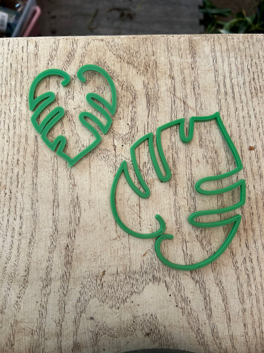 Monstera Leaf Stem Holder Set (2 Sizes) 🌿