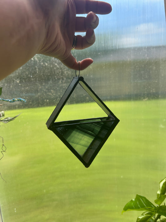 Dark Purple Stained Glass Air Plant Holder & Suncatcher