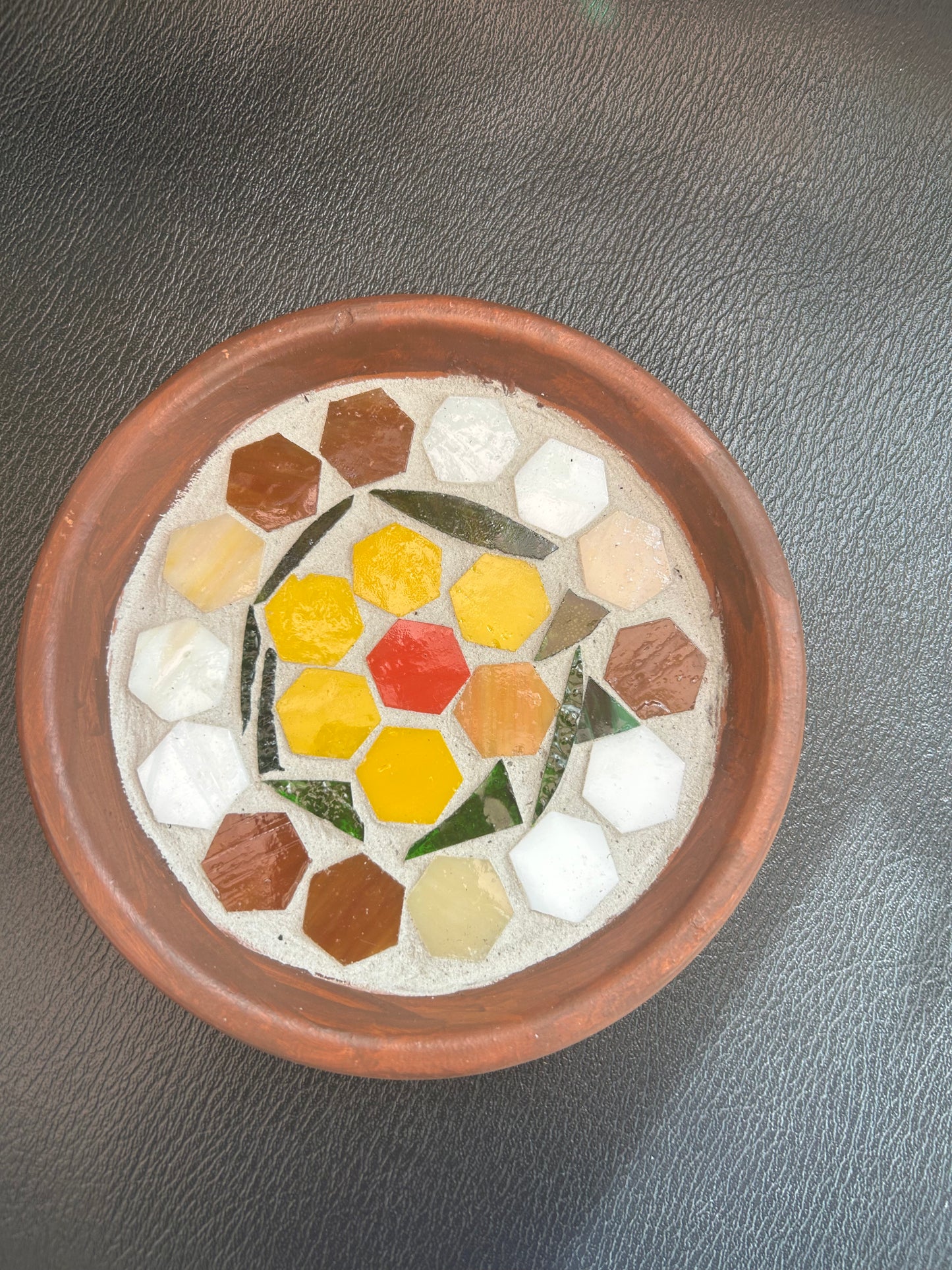 Decorative Mosaic Plant Saucer